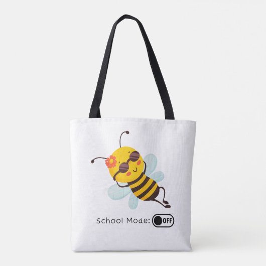 "School Mode: OFF - Chillin' Bee" Tasche (Rückseite)