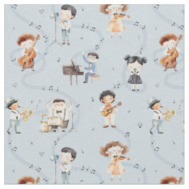  School Music Band Note Sign Blue Stoff