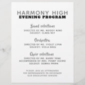 School Music Concert Flyer and Program (Hinten)