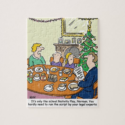 School Nativplay Script Legal Karo Cartoon Puzzle (Vertikal)