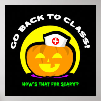 School Nurie Halloween Poster