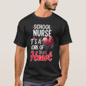 School Nurse Appreciation For Valentines Day T-Shirt (Vorderseite)