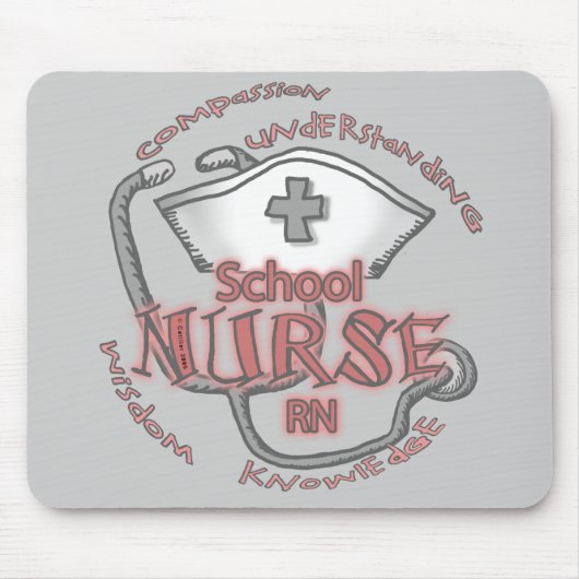 School Nurse Axiom individuelle Name Mouse Pad Mousepad (Vorne)