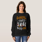School Nurse Boo Crew Halloween School Nurse Costu Sweatshirt (Vorne ganz)