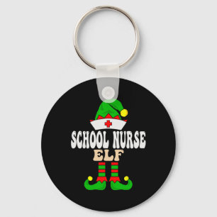 School Nurse Elf Xmas Matching Family Group Christ Schlüsselanhänger