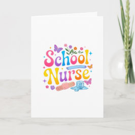 School Nurse Greeting Card Karte