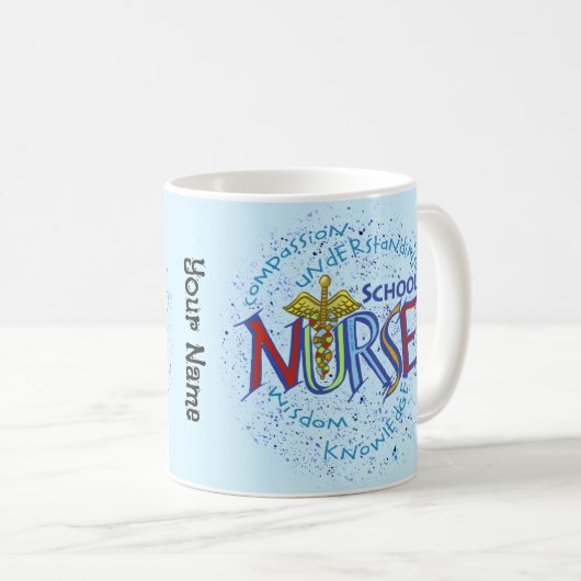 School Nurse Motto Kaffeetasse (VorderseiteRechts)