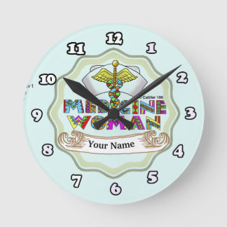 School Nurse Motto Runde Wanduhr