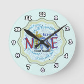 School Nurse Motto Runde Wanduhr (Vorderseite)