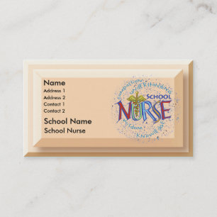School Nurse Motto Visitenkarte