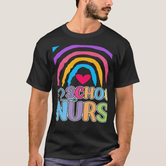 School Nurse Rainbow Nurse Week 2022 Back To Schoo T-Shirt (Vorderseite)