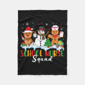 School Nurse Squad Reindeer Snowman Gingerbread Ch Fleecedecke (Vorderseite)