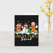 School Nurse Squad Reindeer Snowman Gingerbread Ch Karte (Gelbe Blume)