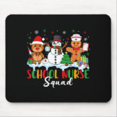 School Nurse Squad Reindeer Snowman Gingerbread Ch Mousepad (Vorne)
