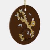 School Nurse Stethoscope Sunblumen Keramik Ornament (Rechts)