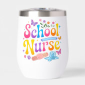 School Nurse Thermal Wine Tumbler (Vorderseite)
