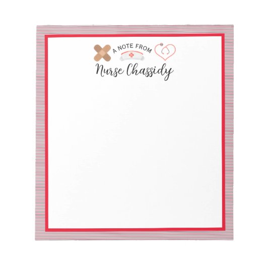 School Nurse Trio Notizblock (Vorderseite)