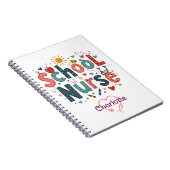School Nurse Whimsical - Personalisierter Name Notizblock (Rechte Seite)