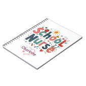 School Nurse Whimsical - Personalisierter Name Notizblock (Linke Seite)