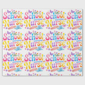 School Nurse Wrapping Paper Geschenkpapier (Flach)