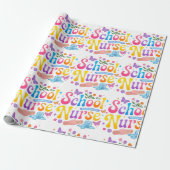 School Nurse Wrapping Paper Geschenkpapier (Ungerollt)