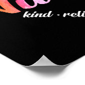 School Nurve Herz Word Cloud Watercolor Regenbogen Poster (Ecke)