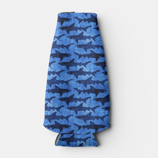 School of Great White Sharks Beach Rave Party Flaschenkühler (Vorderseite)