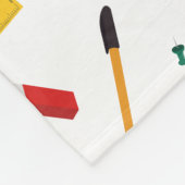 School Office & Crafts Supplies Pattern Monogram Fleecedecke (Ecke)