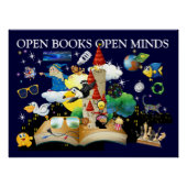 School Open Books Glossy Poster (Vorderseite)