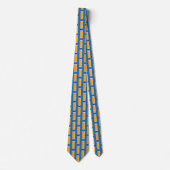 School Pencil Pattern Blue Neck Krawatte (Vorderseite)
