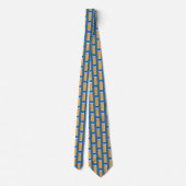 School Pencil Pattern Blue Neck Krawatte (Rückseite)