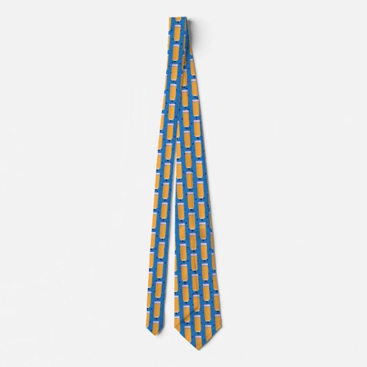 School Pencil Pattern Blue Neck Krawatte (Rückseite)