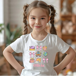 School Pink Bows School liefert Personalisierten N T-Shirt