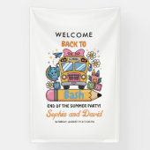 School’s Back Bash! Editable End of Summer Party  Banner (Vertikal)