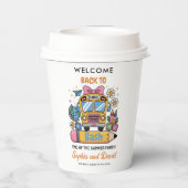 School’s Back Bash! Editable End of Summer Party  Pappbecher (Rückseite)