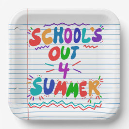 School’s Out Loose Leaf Paper Invitation Pappteller