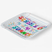 School’s Out Loose Leaf Paper Invitation Pappteller (Gewinkelt)