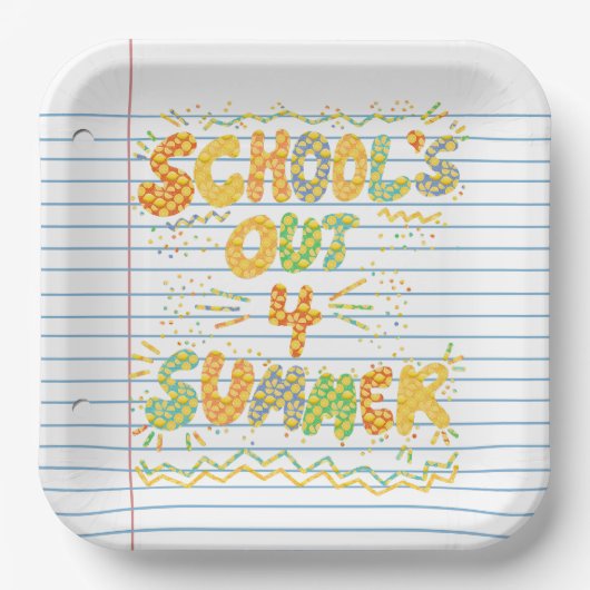 School’s Out Loose Leaf Paper Pappteller (Vorderseite)