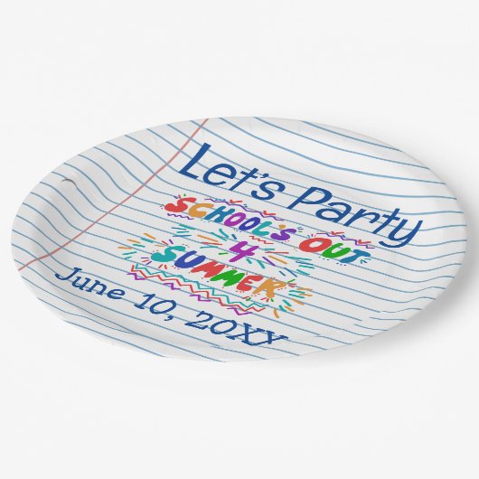 School’s Out Loose Leaf Paper Pappteller (Schrägansicht)