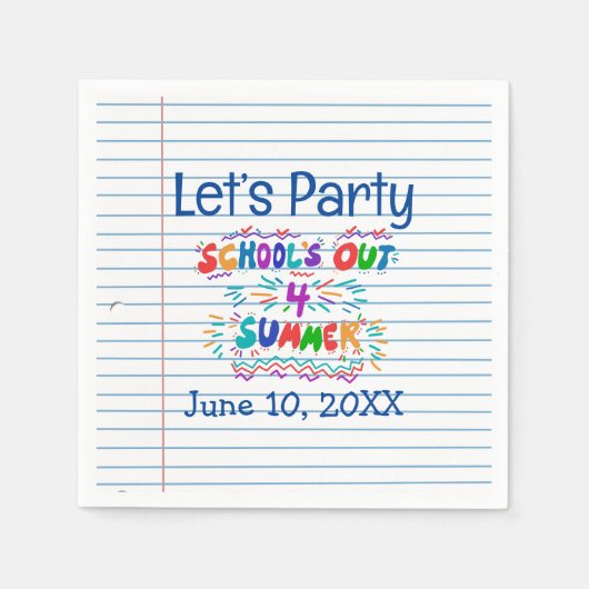 School’s Out Loose Leaf Paper Serviette (Vorderseite)