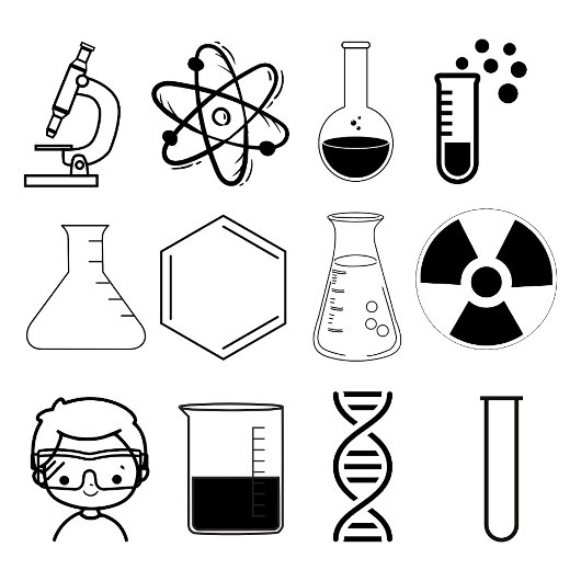School Science Chemie Class Permastempel