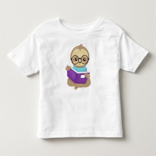 School Sloth, Niedlich Sloth, Baby Sloth, Brille Kleinkind T-shirt (Vorderseite)