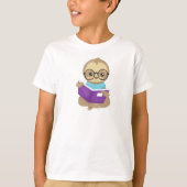 School Sloth, Niedlich Sloth, Baby Sloth, Brille T-Shirt (Vorderseite)