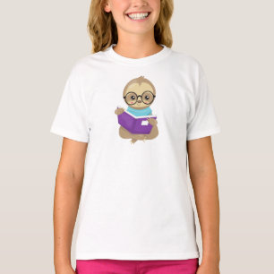 School Sloth, Niedlich Sloth, Baby Sloth, Brille T-Shirt