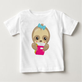School Sloth, Niedlich Sloth, Baby Sloth, School B Baby T-shirt