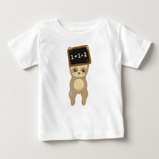 School Sloth, Niedlich Sloth, Baby Sloth, School B Baby T-shirt (Vorderseite)