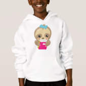 School Sloth, Niedlich Sloth, Baby Sloth, School B Hoodie (Vorderseite)