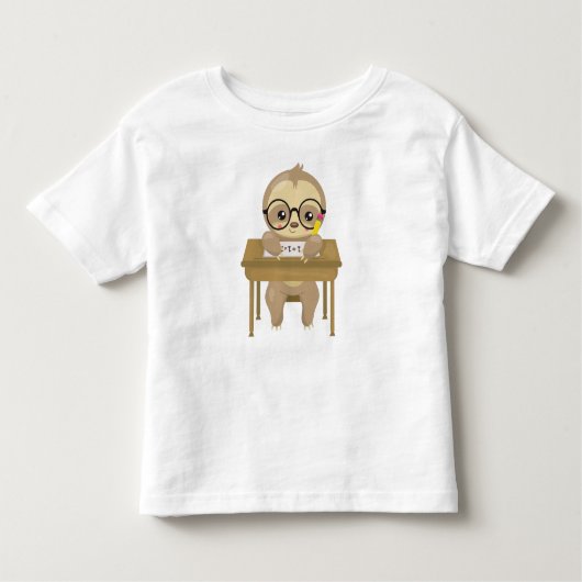 School Sloth, Niedlich Sloth, Baby Sloth, School D Kleinkind T-shirt (Vorderseite)