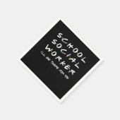 School Social Worker Student Social Work Gift Serviette (Ecke)