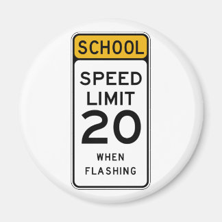 School Speed Limit 20 Street Sign Magnet